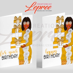 Personalized Philo Birthday Card, Black Sorority Birthday Card, Custom SGRho Philo Birthday Card, Happy Birthday Greeting Card