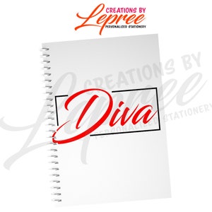 Delta Sigma Theta Personalized Notebook, DST, Diva Black Sorority Custom Notebook