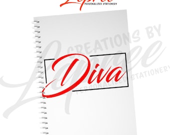 Delta Sigma Theta Personalized Notebook, DST, Diva Black Sorority Custom Notebook