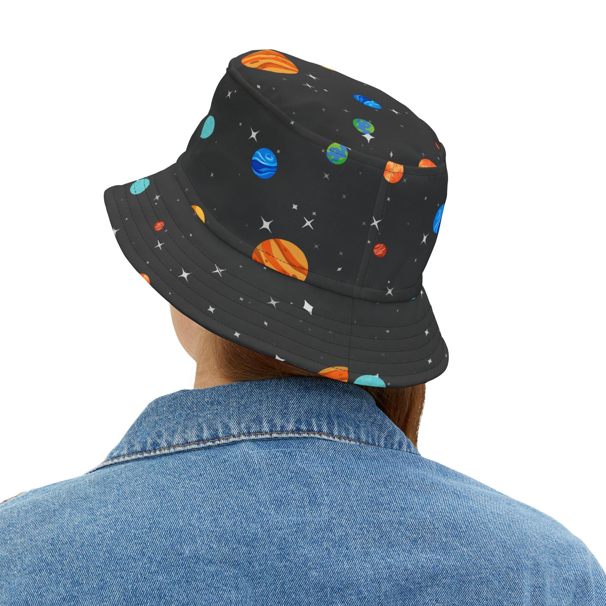 Cartoon Planets Bucket Hat: Retro Space Astronomy Sunhat - Etsy