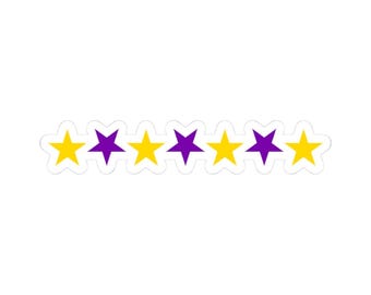 Intersex Pride Stars Vinyl Sticker: LGBTQIA Decal