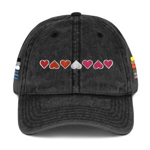 Boné bordado com bandeira do orgulho lésbico, boné casual LGBT de beisebol, uso diário, presente ideal para o mês do orgulho, chapéu de verão estilo unissex