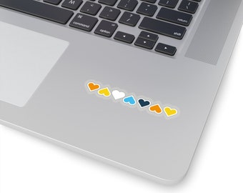 AroAce Pride Hearts-sticker: LGBTQIA-sticker voor laptop, bidon