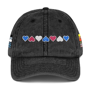 Transgender Pride Flag Washed Embroidered Cap LGBT Casual Baseball Hat Everyday Wear Ideal Gift Pride Month Unisex Style Summer Hat