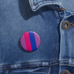 Bisexual Pride Flag Pin Button - LGBTQ+ Enamel Pin - Bisexual Pride Accessories - LGBTQ+ Gifts - Bisexual Visibility - Pride Month Badge