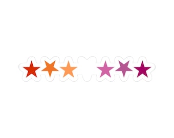 Lesbiska Pride Stars-klistermärke: HBTQIA+-flaggdekal