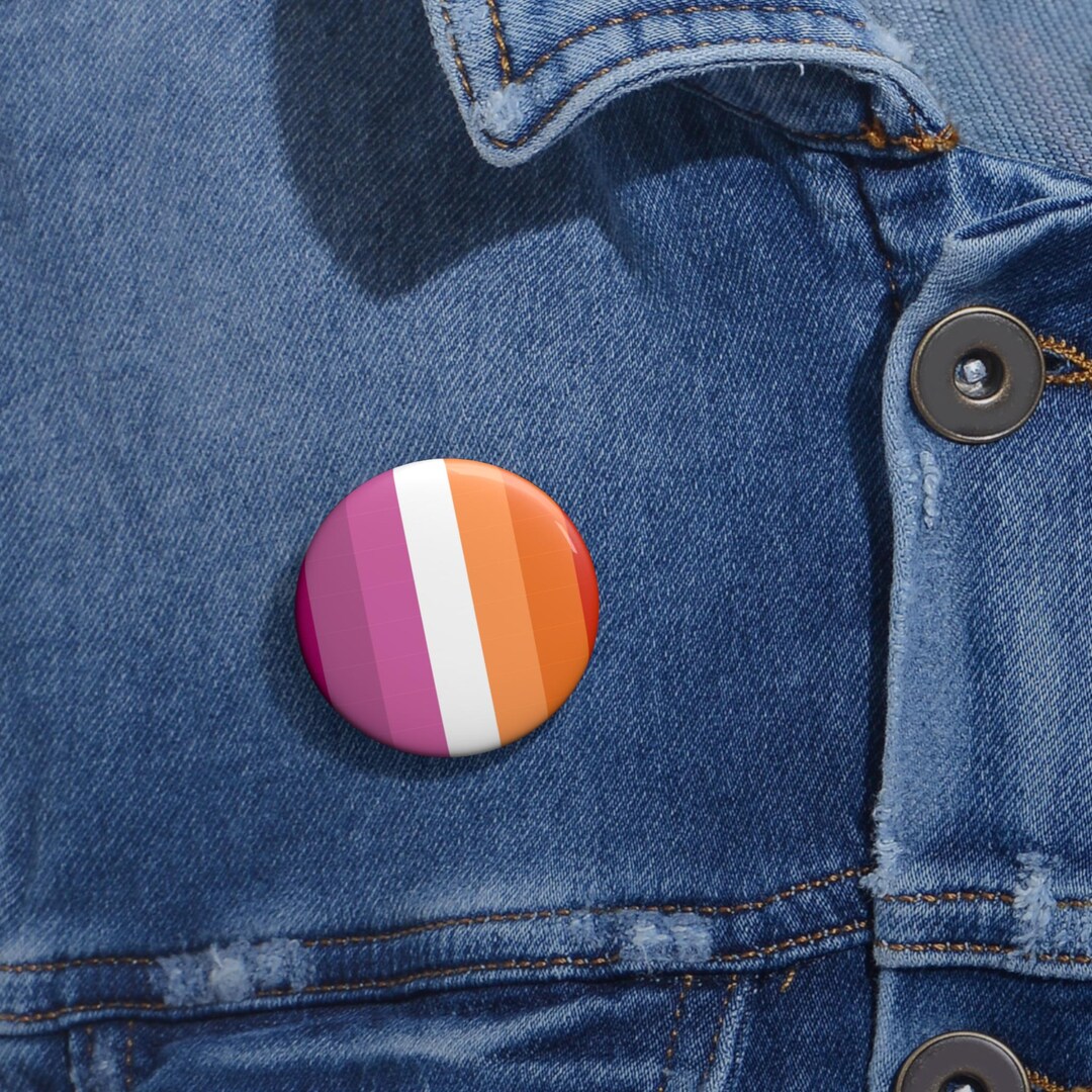 Pride Ribbion Pin Lesbian Flag Pin Button, LGBTQ Pride, Custom Badge, Gay Rights ...