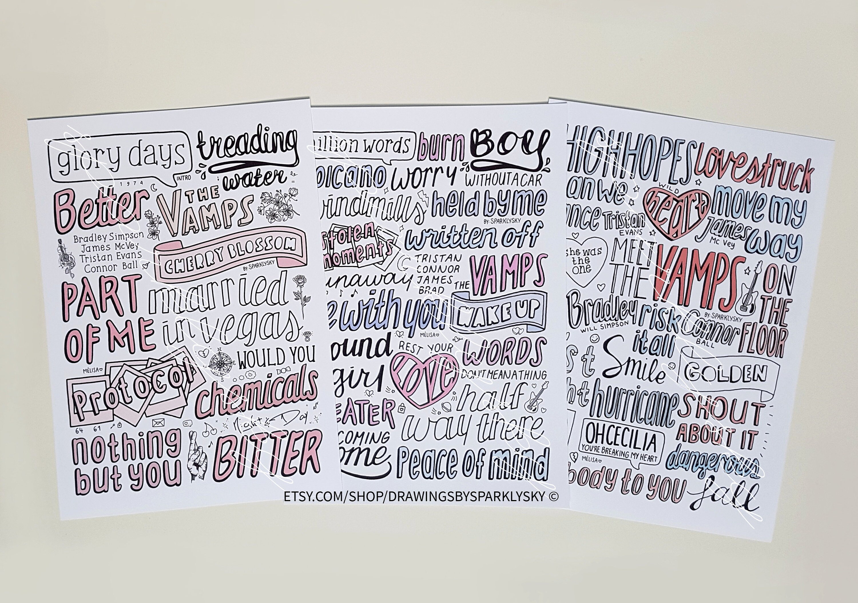 Die Vamps Kirschblute Aufwachen Treffen Die Vamps Collage Etsy