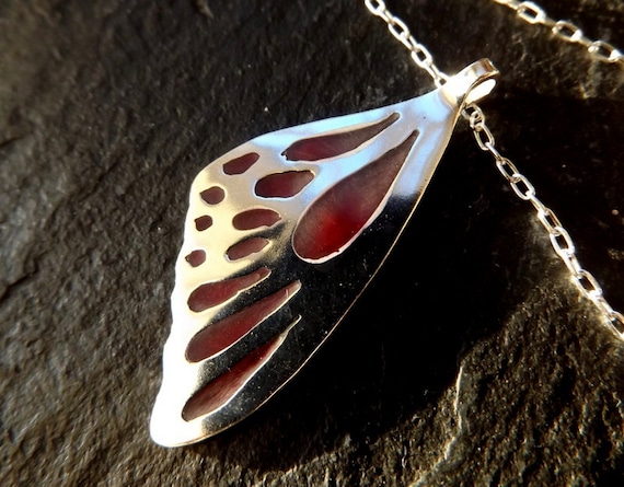 Butterfly wing necklace etsy outlet