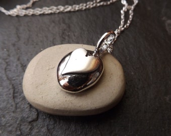 ◆HYERES LOR◆ Pebble Heart Silver (Y) T-Bar Necklace S HL6N C01986732_2785785_800x800_crop