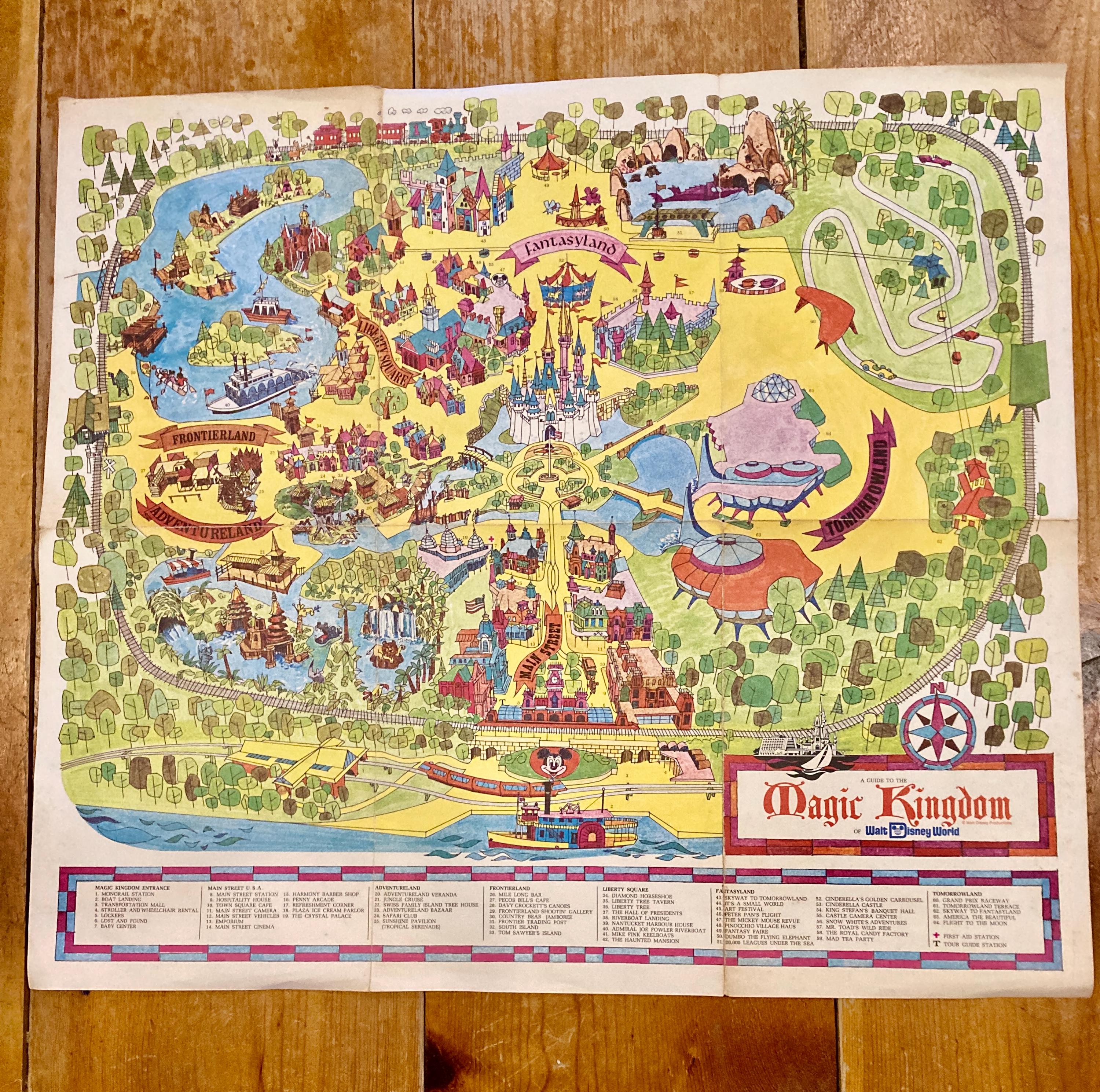8/15処分【激レア】70年代海外ディズニー 紙もの マップ　チケット 1970s Disneyland Tickets - Etsy
