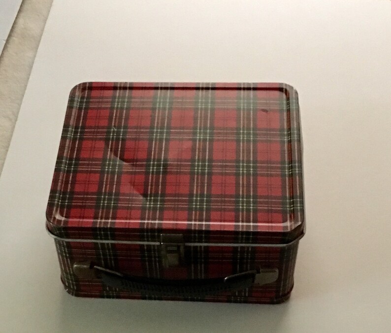 plaid lunch box
