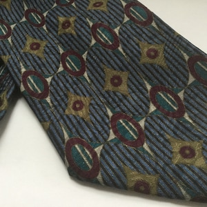 Fabio Fazio Tie Necktie Cravatte 100% Silk Made in Italy 3 3/4” x 58" Geometric Business Wedding Gentleman Formal Father Groom Tuxedo