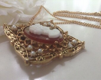 Camée Vintage En Nacre - Pour Broche, Pendentif, Parure - À Nettoyer Et Monter - Occasion