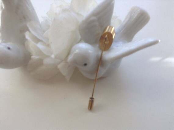 Inital N Stick Pin Gold tone Script Monogram Alph… - image 4