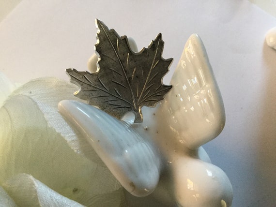 Vintage Beau Sterling Maple Leaf Brooch Brooch Mi… - image 7