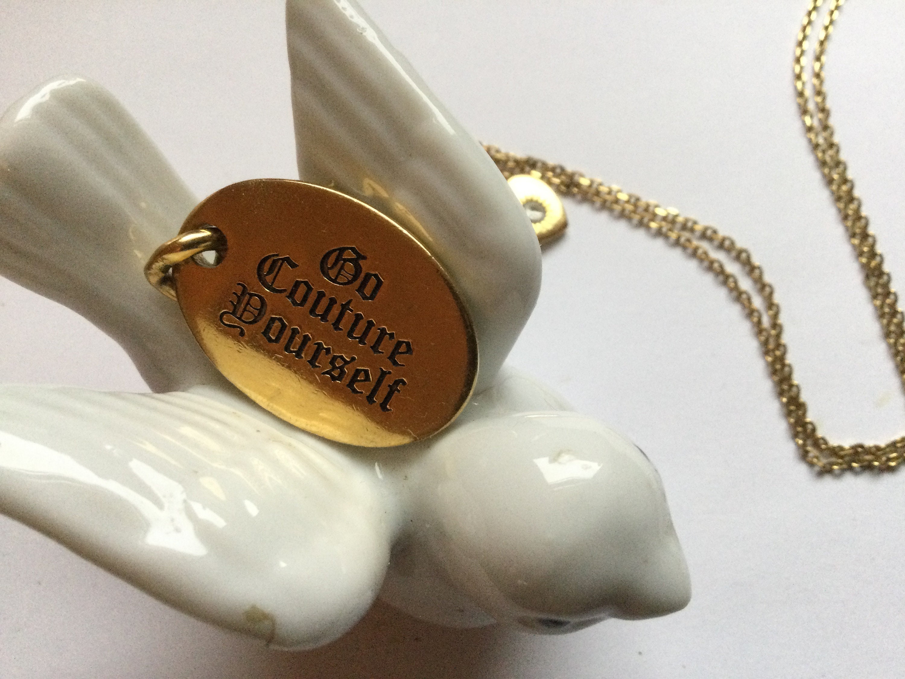 Juicy Couture Logo Pendant Necklace Long 28