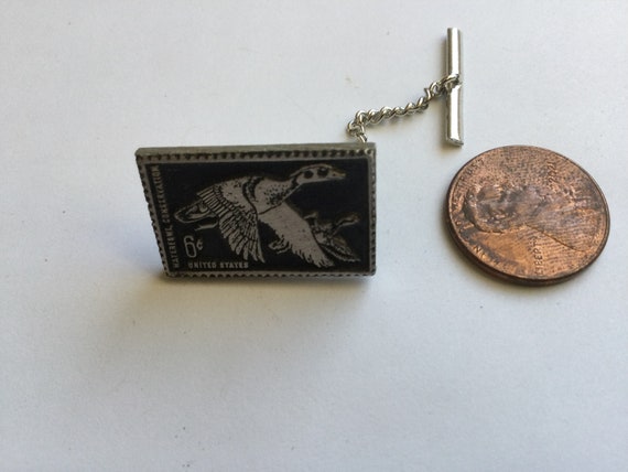 Pewter Tie Tack Waterfowl Conservation Bird NOS V… - image 6