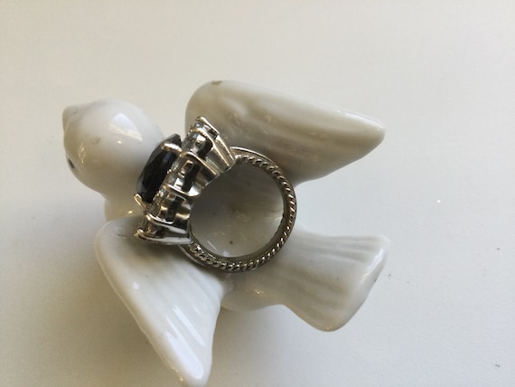 KJL Princess Diana Simulated Sapphire Ring Size 6… - image 10