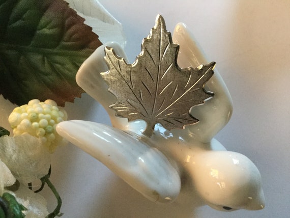 Vintage Beau Sterling Maple Leaf Brooch Brooch Mi… - image 1