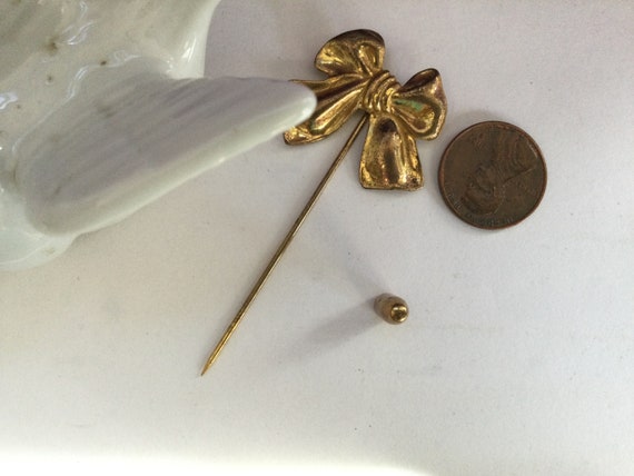 Mirian Haskell Bow Stick Pin Hat Brooch 50s Mid C… - image 5