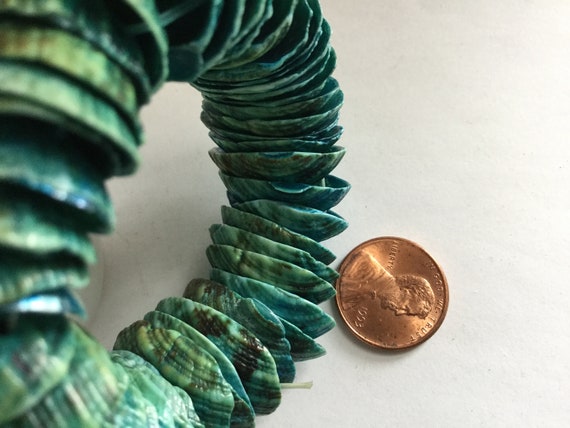 Blue Shell Stretch Bracelet Small Bangle Nautical… - image 8