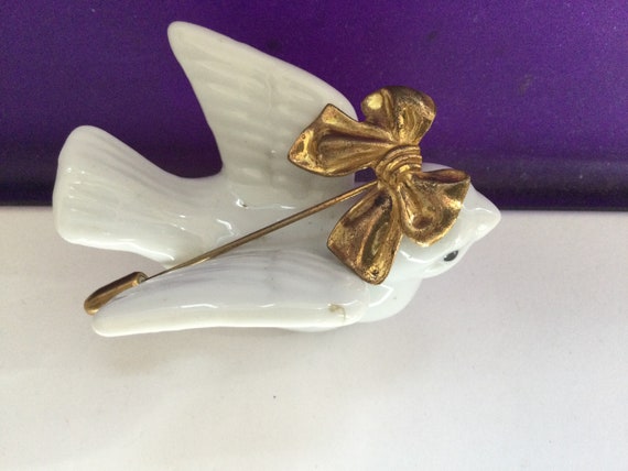 Mirian Haskell Bow Stick Pin Hat Brooch 50s Mid C… - image 3