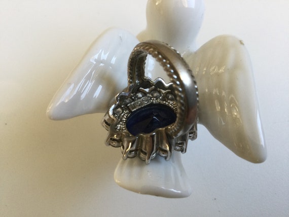 KJL Princess Diana Simulated Sapphire Ring Size 6… - image 8