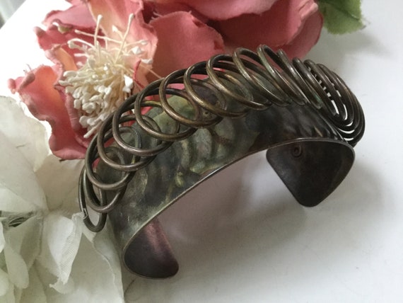 Renoir Coil Copper Cuff Bracelet Bangle  Signed 5… - image 6