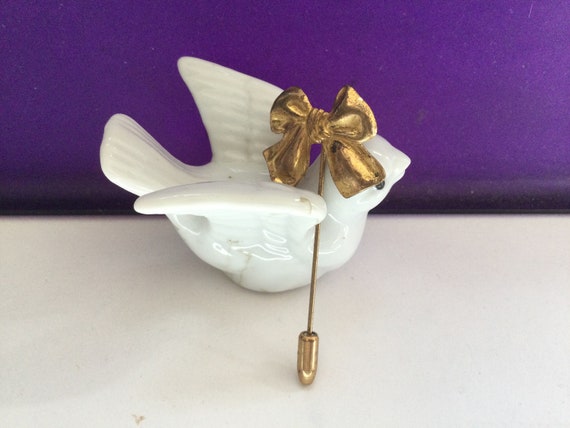 Mirian Haskell Bow Stick Pin Hat Brooch 50s Mid C… - image 1