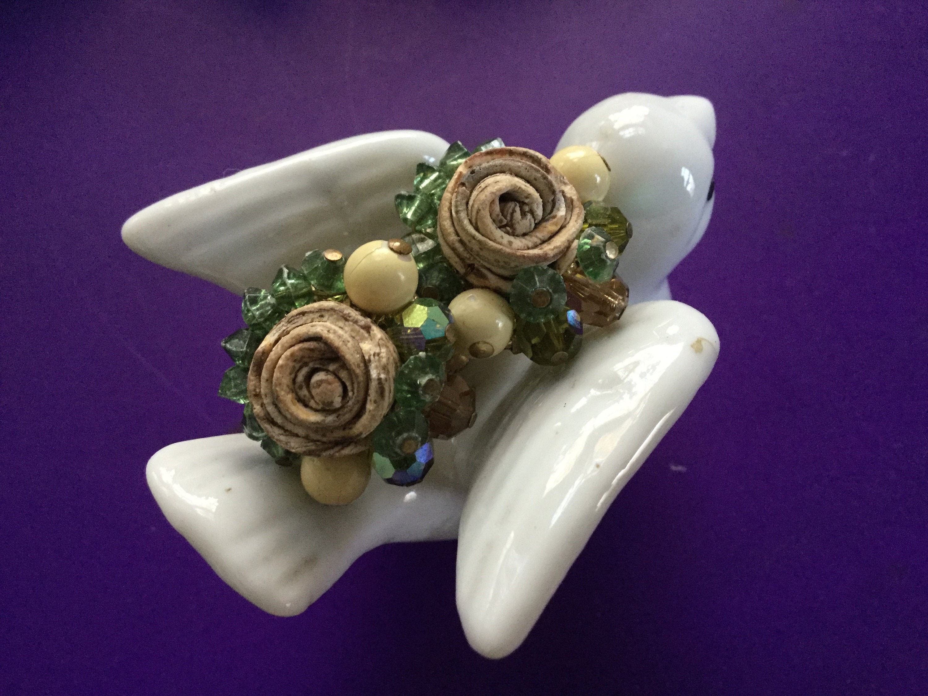 Vendome Flower Earrings Screw Back Clips Pat 28095 Aurora
