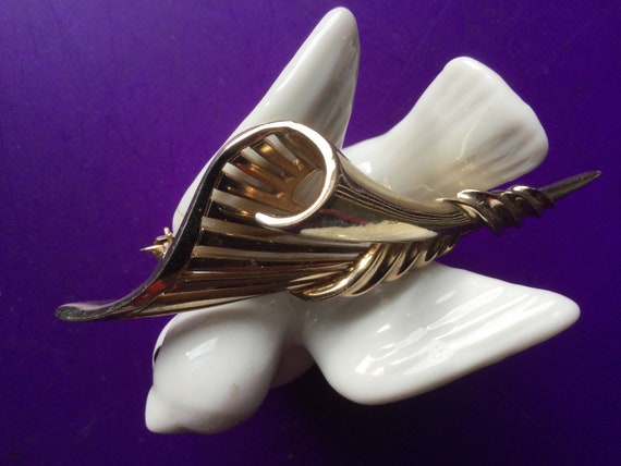 Boucher Flower Brooch Pin Signed and Numbered 320… - image 5