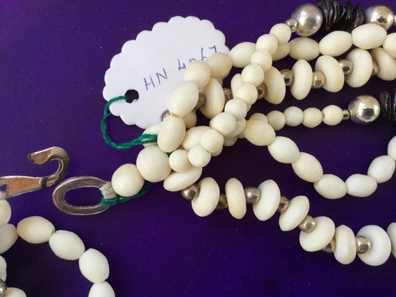 Multi-Strand Bead Amethyst Necklace 22" NOS Triba… - image 4