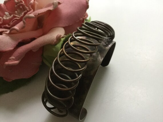 Renoir Coil Copper Cuff Bracelet Bangle  Signed 5… - image 1