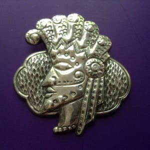 Blutegel Sterling Maya Krieger 39,45 Gramm Tribal 925 Große Statement Handwerker Entworfen Mexiko Mexikanischen Südwesten Sammler Vintage Geschenk