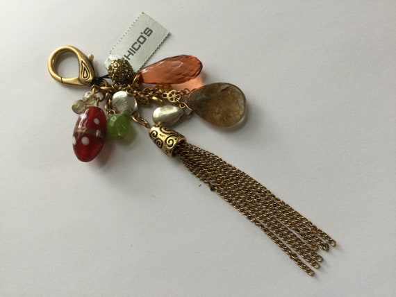 Vintage Chicos Key Chain Ring NOS Original Tags H… - image 1