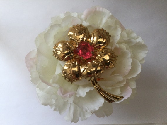 Broche Fleur Strass Cristal Pour Femmes - Diamètre 3,8 Cm - Idéal Pour Mariage, Soirée, Cadeau - Plaqué Or/argent Hypoallergénique - 5