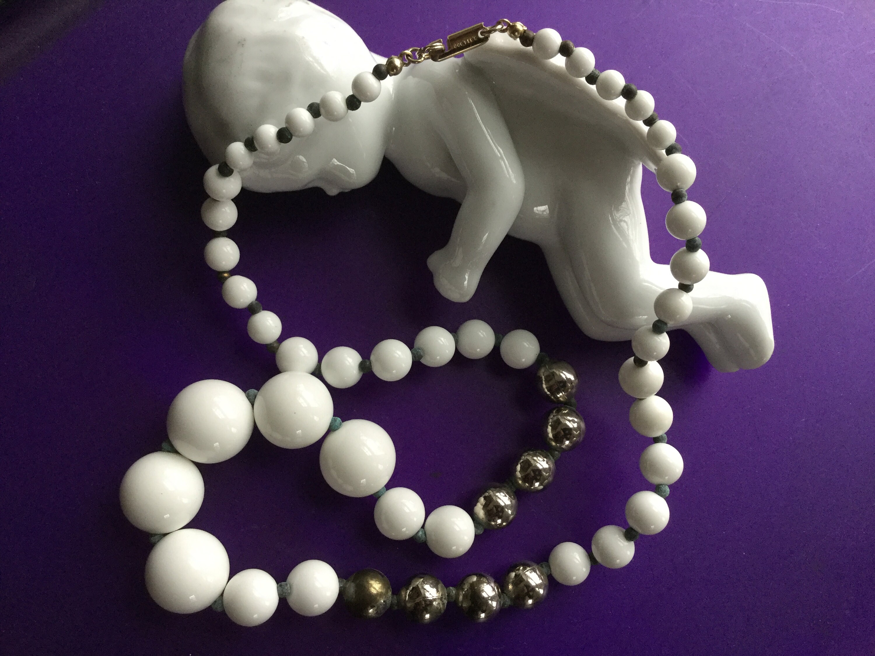 メキシコ製 50s ヴィンテージ HEAVY シルバーパールネックレス 925