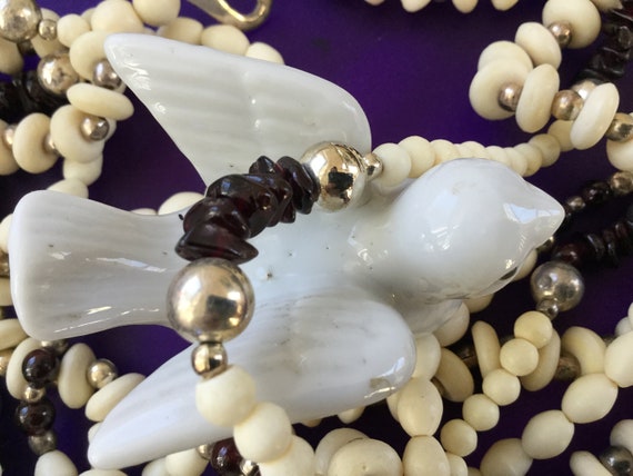 Multi-Strand Bead Amethyst Necklace 22" NOS Triba… - image 5