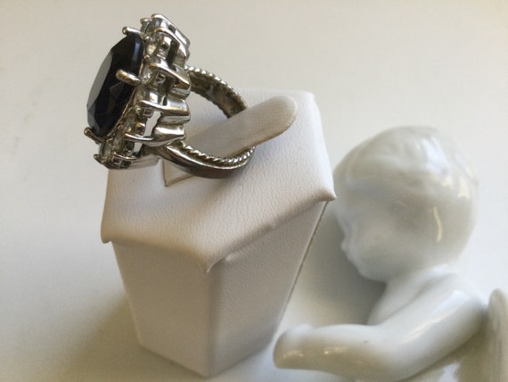 KJL Princess Diana Simulated Sapphire Ring Size 6… - image 9