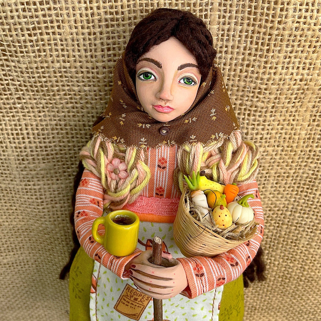 Kitchen Witch OOAK Hanging Witch Doll, Folklore, Harvest, Witch Doll