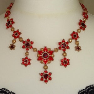 DIGITAL TUTORIAL - Crystal Cascade Necklace Tutorial - Beaded Necklace - Crystal Necklace - Beadweaving Tutorial - Instant Download