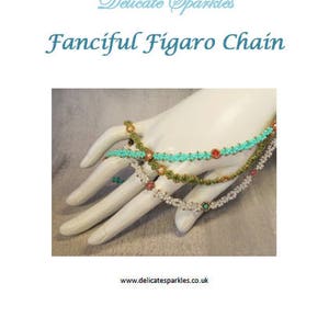 DIGITAL TUTORIAL Fanciful Figaro Chain Tutorial Beaded Necklace Tutorial Beadweaving Tutorial Instant Download image 2