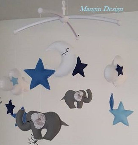grey star cot mobile
