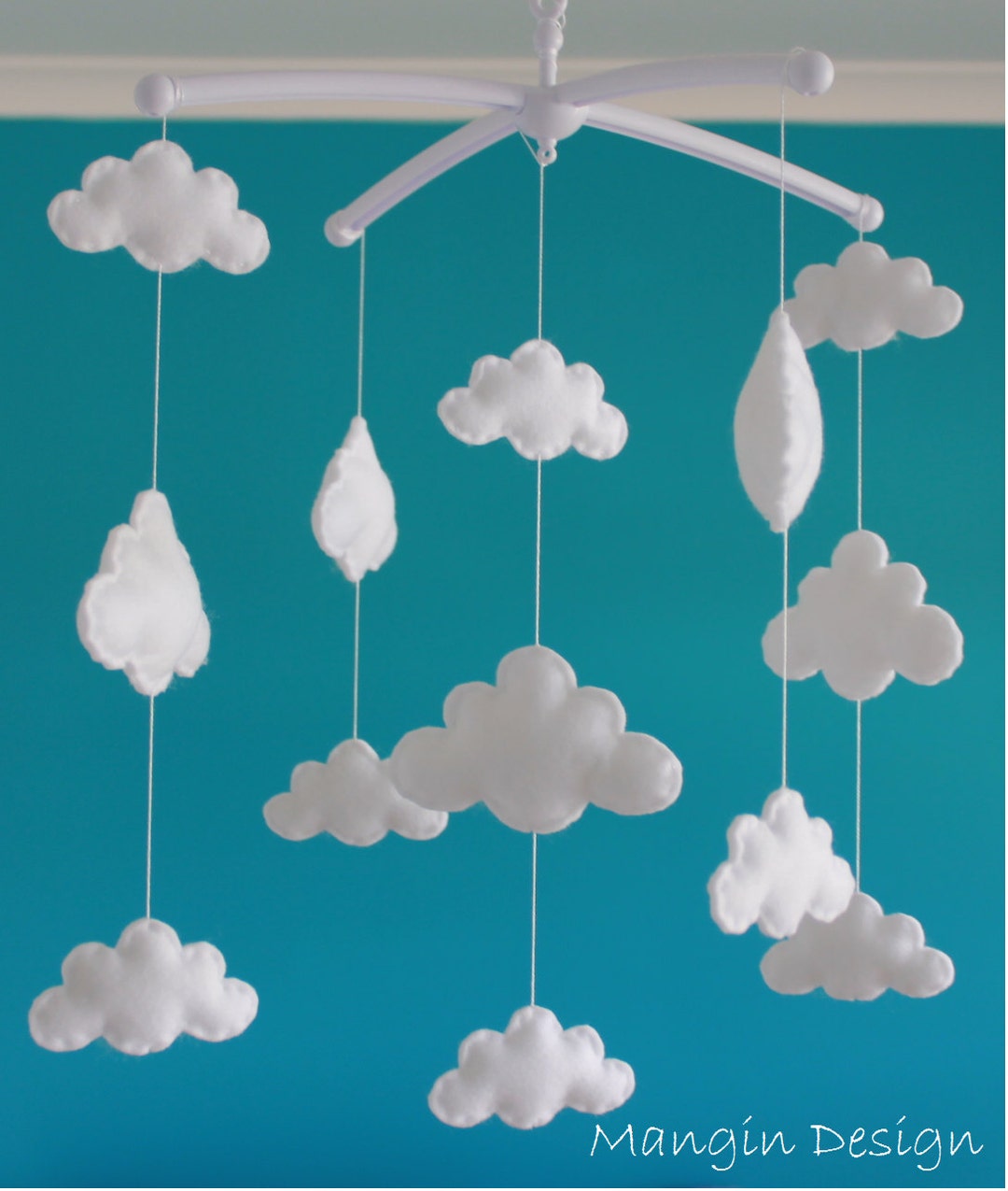 Sale Cloud Mobile Musical Cot Mobile Cloud Nursery Etsy UK