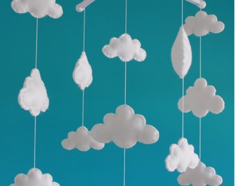 Sale! Gorgeous cloud mobile  musical cot mobile cloud nursery