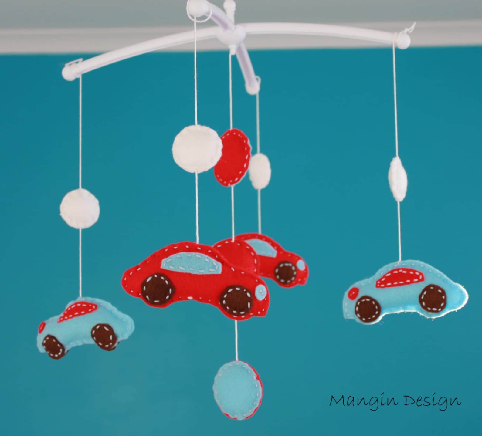 Sale Car Mobile Blue and Red Cot Mobile Musical Mobile Car Etsy