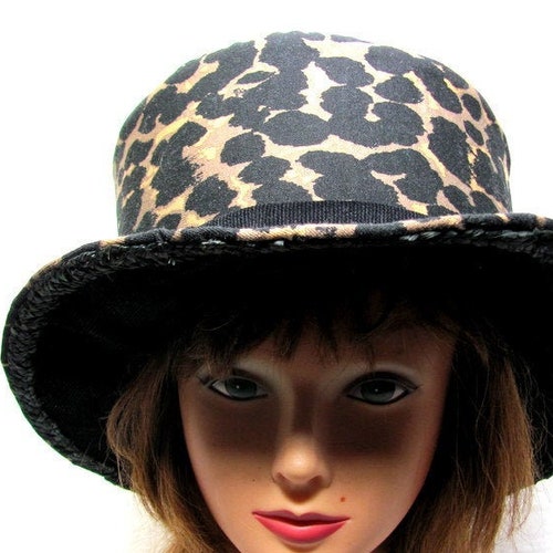 Leopardskin Top Hat Animal Print Party shops Fits in Suitcase Hat Hipster Top Hat Zookeeper Uniform Pimp Hat Royal Ascot Race Day Derby Bowler Hat