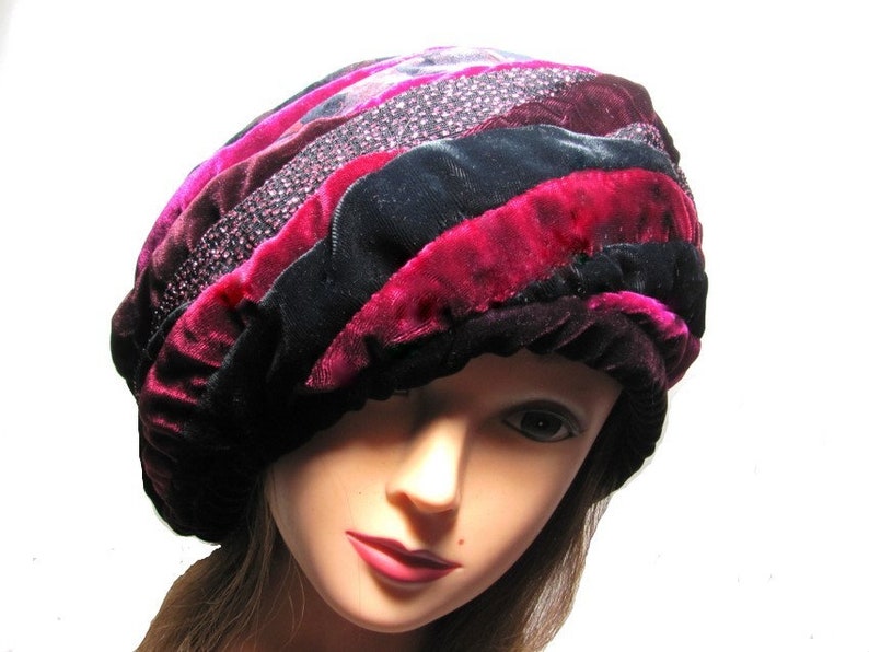 Hot Pink Velvet Beret Hat Festival Wear Fun Formal Beret Etsy