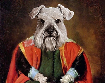 Velazquez Dwarf Jester - Custom Pet Portraits - Dog Portraits and Cat Portraits - Digital portrait painting using your Pet's Photo